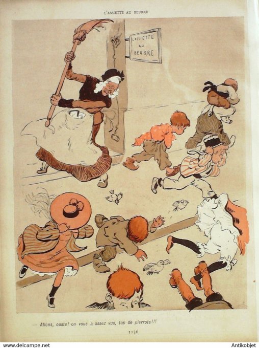 L'Assiette au beurre 1902 #  69 La tartine au beurre des gosses Mirande