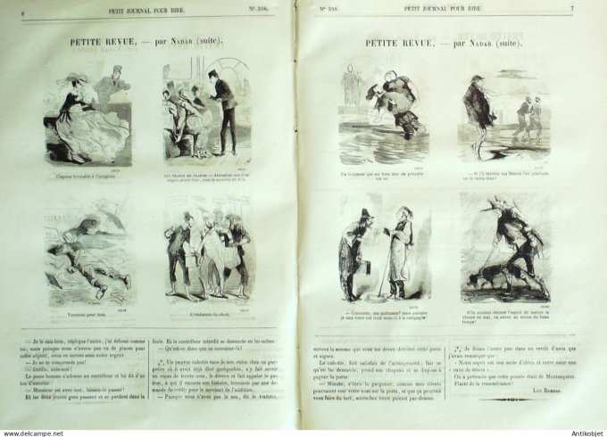 Petit journal pour Rire 1862 # 398 Miseres de la vie de bureau Grevin
