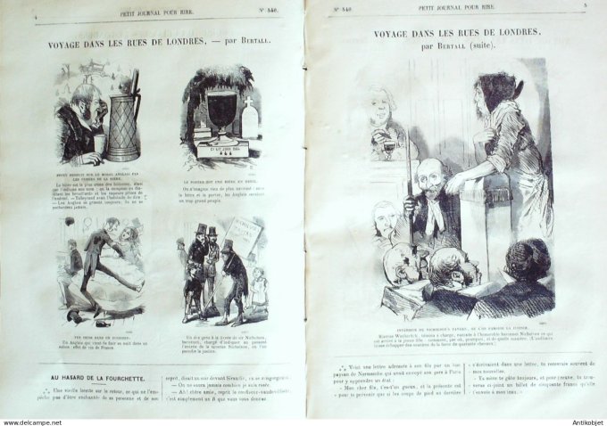 Petit journal pour Rire 1864 # 540 A propos de chiens Randon