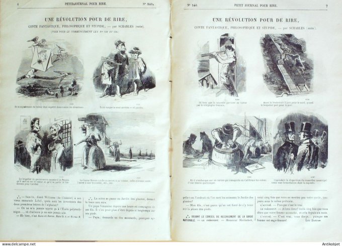 Petit journal pour Rire 1864 # 540 A propos de chiens Randon