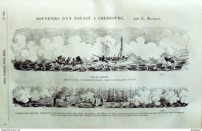 Petit journal pour Rire 1864 # 498 Cartes de visite en photographie Marcelin