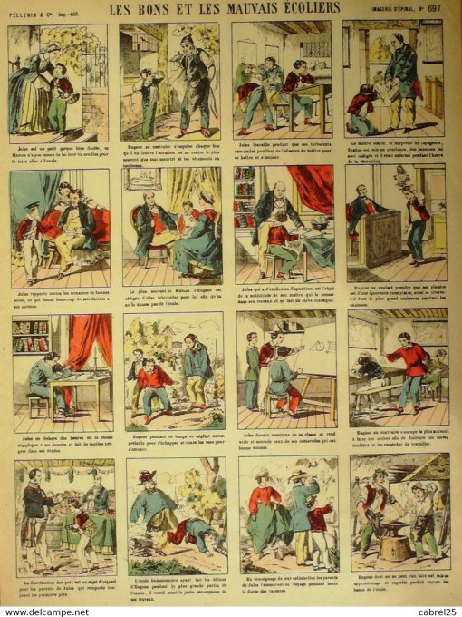 Les Bons & Mauvais Ecoliers (Pellerin d'epinal)