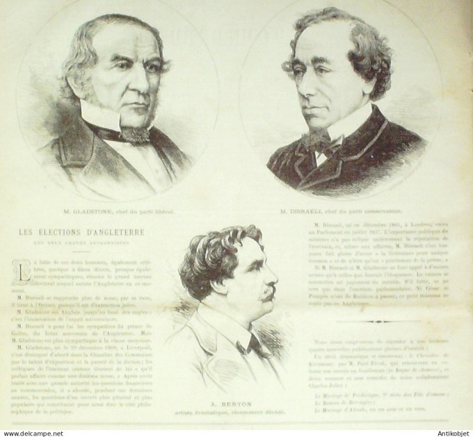 Le Monde illustré 1874 n°878 Russie St-Pétersbourg Néva Duchesse Marie Espagne Carthagène