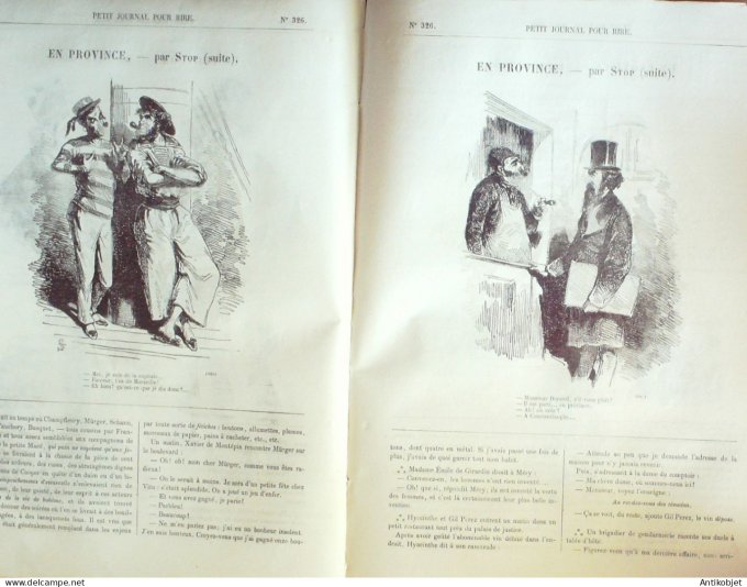 Petit journal pour Rire 1860 # 326 En Province Stop