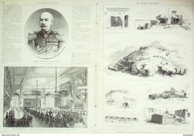 Le Monde illustré 1874 n°878 Russie St-Pétersbourg Néva Duchesse Marie Espagne Carthagène