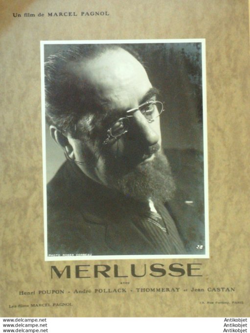 Merlusse Pagnol Pollack André (Photo De Presse 28) 1935