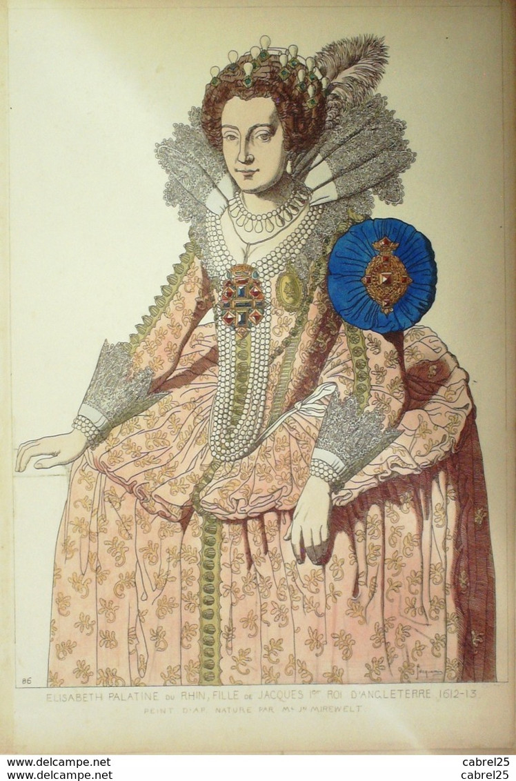 Angleterre Elisabeth PALATINE du Rhin fille de Jacques 1er