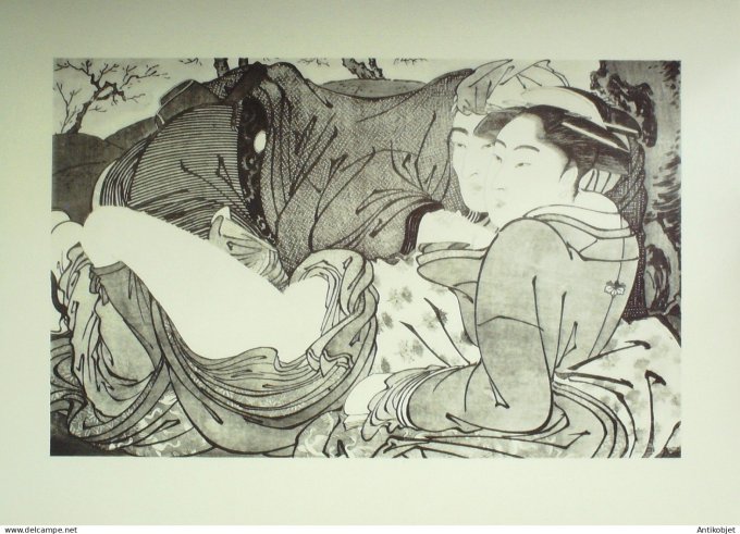Estampe Japonaise scène érotique (Kitagawa Utamaro 1753-1806)
