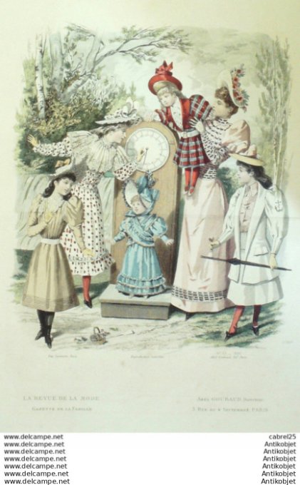 Gravure Mode La Gazette 1892 # 22 (Old Fashion plate)