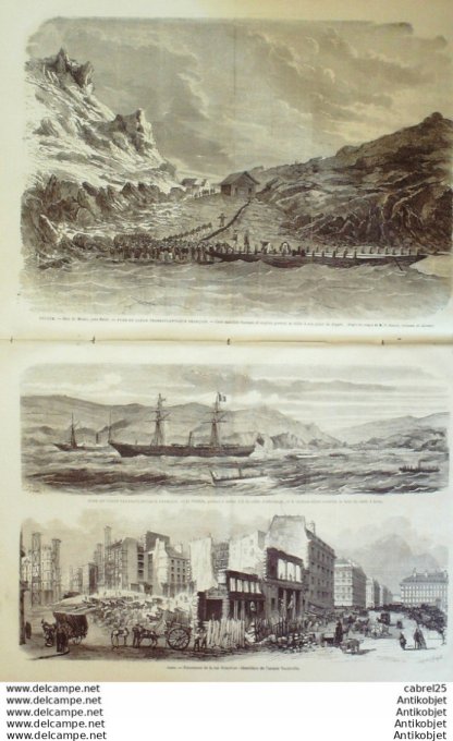 Le Monde illustré 1868 n°637 Italie Turin Prince Carignan Brest (29) Baie De Minon Espagne Barcelone