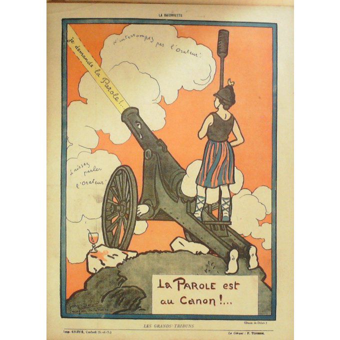 La Baionnette 1916 n°079 (Des Canons des munitions) HUMBERT  BOFA GESMAR