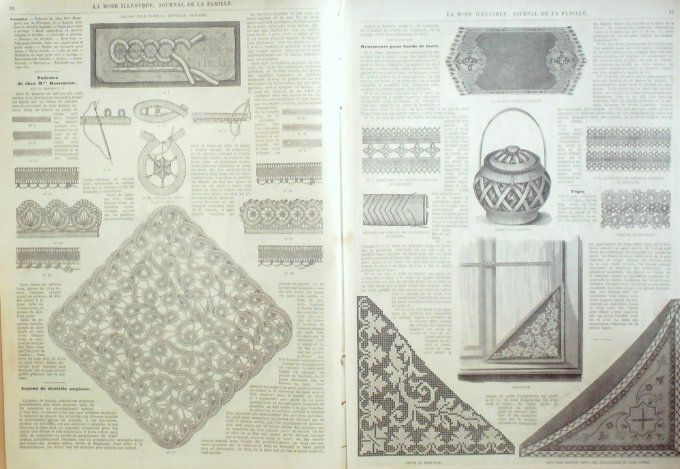 Journal Mode illustrée 1870 #  7 Toilettes d'intérieur