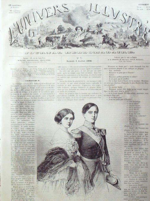 L'Univers illustré 1858 n°    7 Chine Taï-WangKow Canton Wam-PoPortugal Dom Pedro V Allemagne Dresde