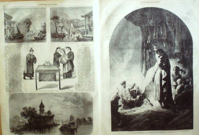 L'Univers illustré 1858 n°    7 Chine Taï-WangKow Canton Wam-PoPortugal Dom Pedro V Allemagne Dresde