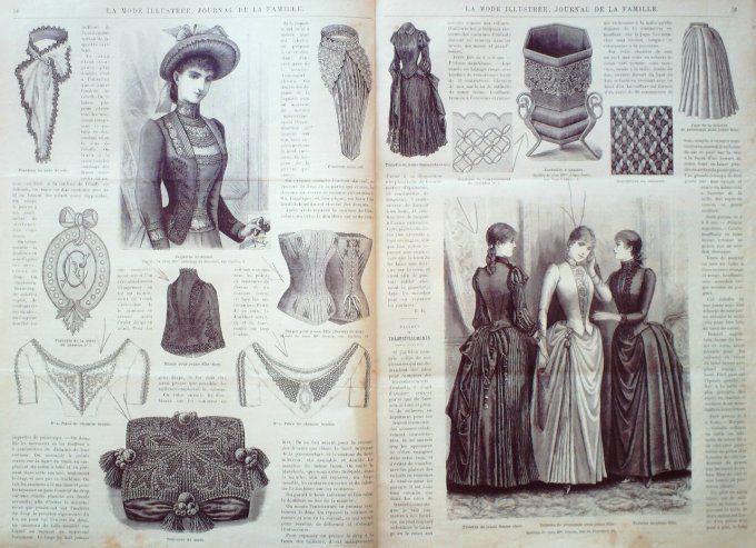 Journal Mode illustrée 1889 #  7 Manteau de pluie fillette