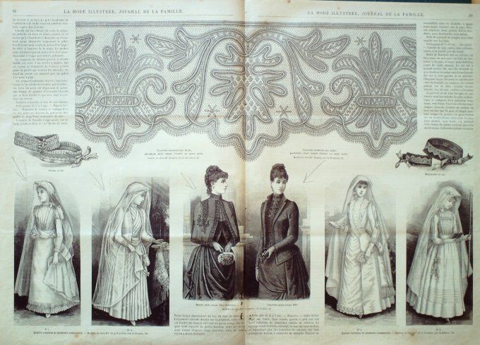 Journal Mode illustrée 1889 #  7 Manteau de pluie fillette
