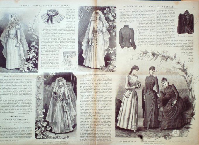 Journal Mode illustrée 1890 #  7 Jaquette velours & robe lainage