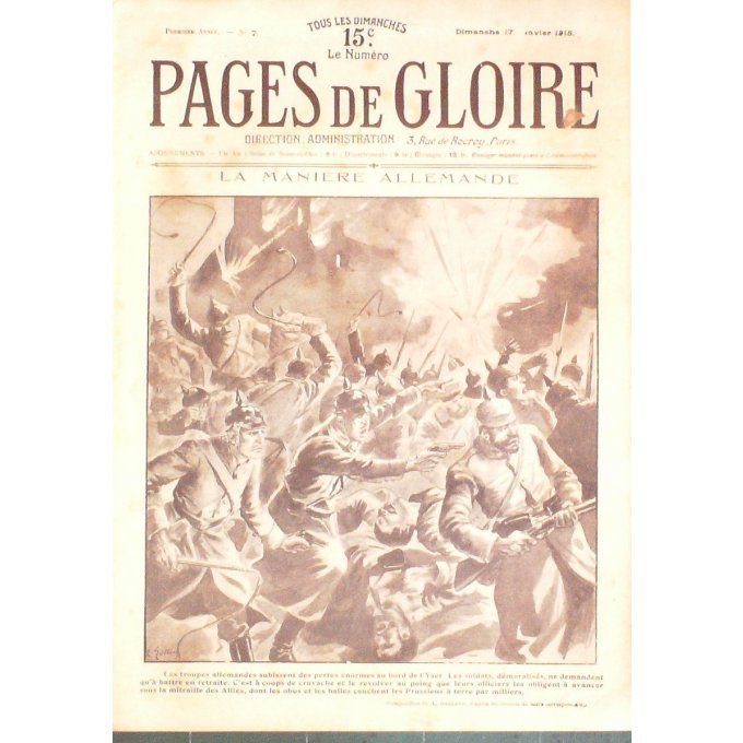 Pages de gloire 1915 n°07 DAMERY(51) DNIESTER ARRAS(62) VILLIERS(94)