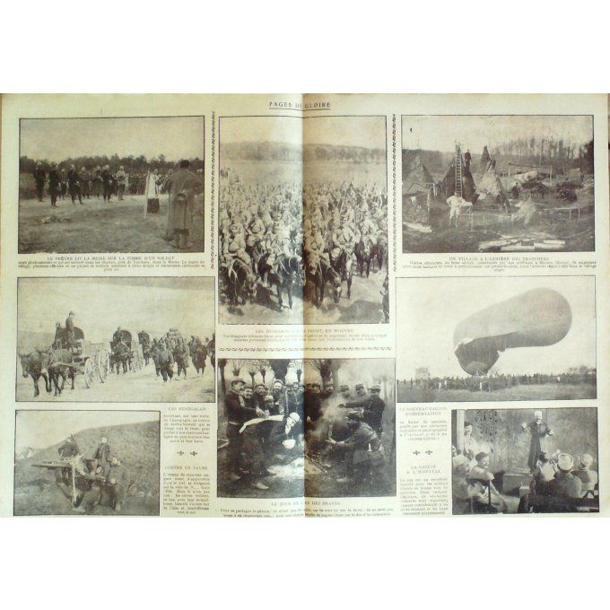 Pages de gloire 1915 n°07 DAMERY(51) DNIESTER ARRAS(62) VILLIERS(94)