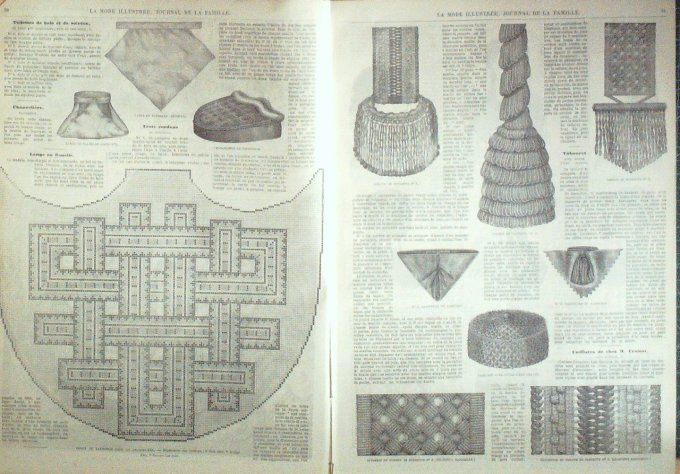 Journal Mode illustrée 1869 #  7 Toilettes de bals & soirées