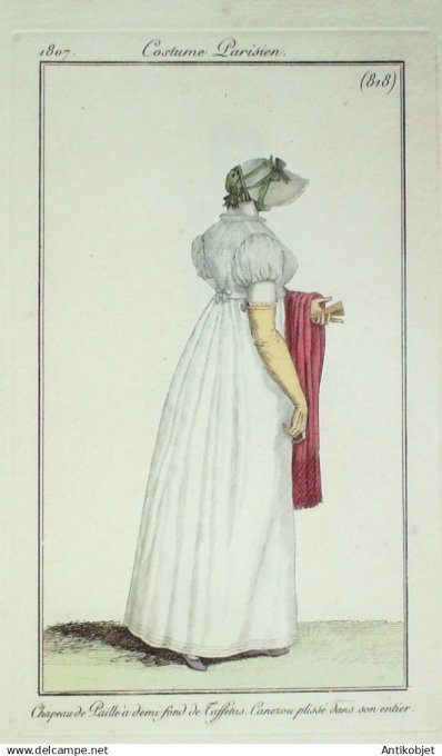 Costume Parisien 1807 # 818 (eau forte) Canezou plissé
