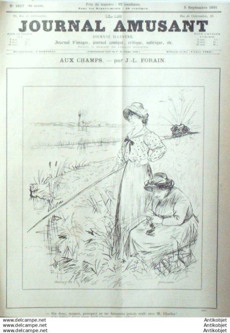 Le Journal Amusant 1891 # 1827 Nos chasseurs par Leonnces L'Angleterre et l'Ecosse par Stop