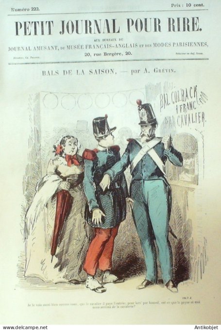 Petit journal pour Rire 1859 # 222 Bals de la saison Grevin