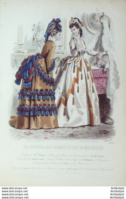 Journal des Dames Demoiselles 1871 # 1008 (Maison Du Riez)