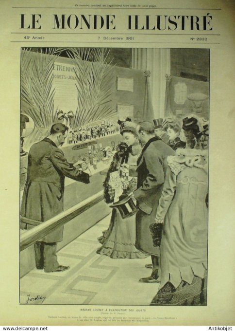 Le Monde illustré 1901 n°2332 Jérusalem Trans-Alaska-Sibérien Colombie Marché du Temple