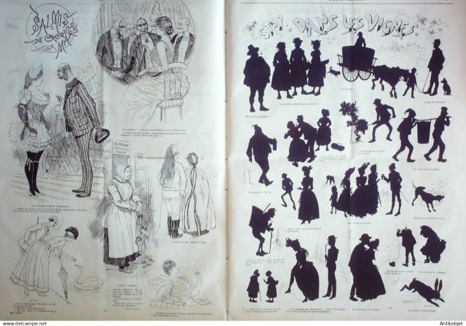 Le Journal Amusant 1889 # 1728 Au restaurant par Henriot