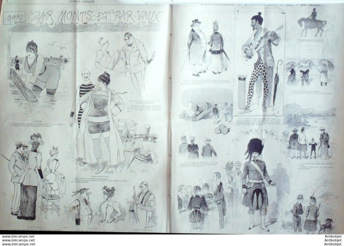 Le Journal Amusant 1891 # 1827 Nos chasseurs par Leonnces L'Angleterre et l'Ecosse par Stop