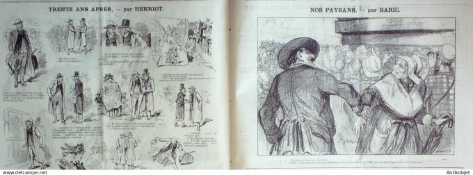 Le Journal Amusant 1889 # 1728 Au restaurant par Henriot