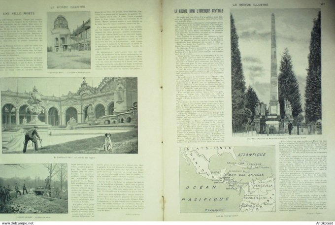 Le Monde illustré 1901 n°2332 Jérusalem Trans-Alaska-Sibérien Colombie Marché du Temple