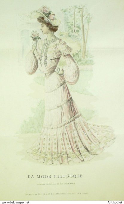 Gravure Mode illustree 1903 # 30 (Old Fashion plate) RARE
