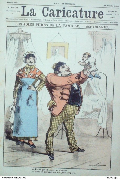 La Caricature 1883 #165 Joies de la famille Draner être Aspirant Gino Trock Loys