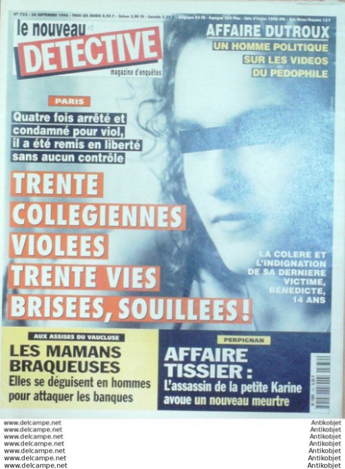 Détective 1996 # 732 Brest Metz Perpignan Carpentras Melun