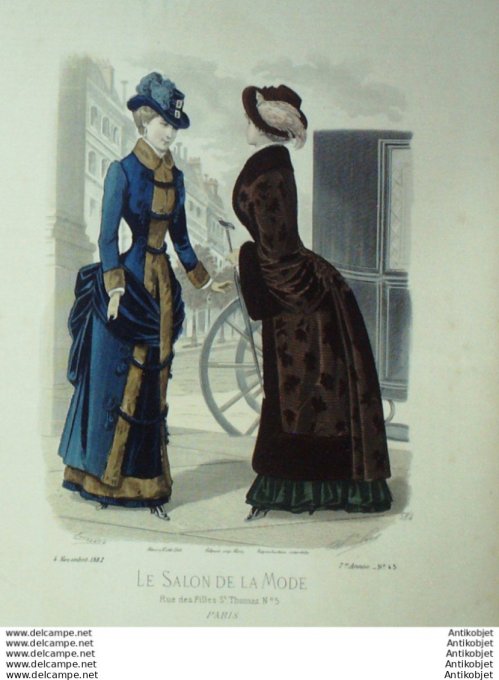 Gravure Mode Salon 1882 #  584 (Old Fashion plate)