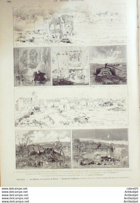 Le Monde illustré 1879 n°1180 Espagne Murcie Catastrophe Nantes (44) Italie Turin Edouard Blanchard 