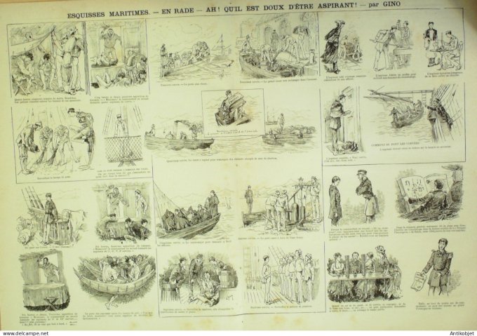 La Caricature 1883 #165 Joies de la famille Draner être Aspirant Gino Trock Loys