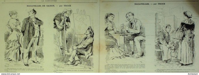 La Caricature 1883 #165 Joies de la famille Draner être Aspirant Gino Trock Loys