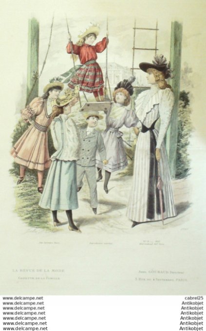 Gravure Mode La Gazette 1892 # 18 (Old Fashion plate)