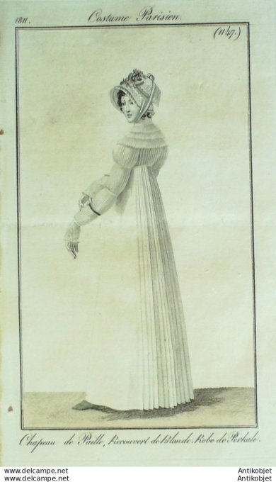 Costume Parisien 1811 # 1147 Robe perkale