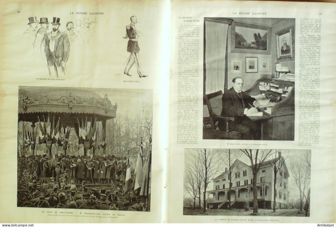 Le Monde illustré 1902 n°2338 Chine Pékin Shuing-Ling Hsing-Ling St-Etienne (42) New-York Central-Va