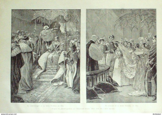 Le Monde illustré 1887 n°1578 Royaume-Uni reine Victoria Levallois-Perret (92)