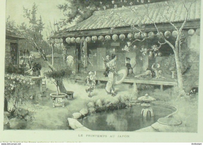 Soleil du Dimanche 1894 n°22 Auteuil Théodore Dubois Japon le printemps