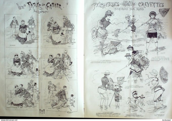 Le Journal Amusant 1884 # 1463 Pecheurs de crevettes admirees par Mars