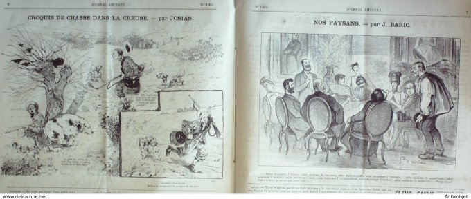 Le Journal Amusant 1884 # 1463 Pecheurs de crevettes admirees par Mars