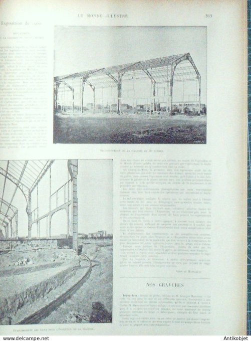 Le Monde illustré 1898 n°2170 Turquie Constantinople Abdul Hamid Rifaat Pacha Chakir Hassan Jérusale