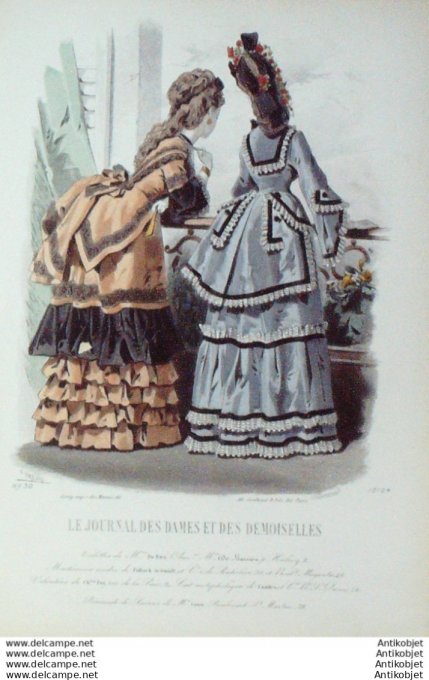 Journal des Dames Demoiselles 1871 # 1012 (Maison Du Riez)