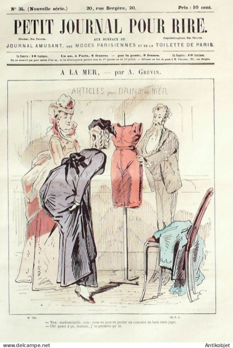 Petit journal pour Rire 1868 #   34 La fete du village voisin Honore Daumier